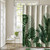 72"W x 84"H Botanical Green Leaf Linen Polyester Blend Shower Curtain Q280-GRNLINE7284