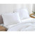 King Size White Ruffled Edge Microfiber Comforter Set Q280-WHKI5599