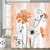 72"W x 78"H Orange Vibrant Floral Butterfly Polyester Shower Curtain Q280-ORRFDC7278