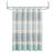 72 x 72-in Cotton Shower Curtain with Teal Blue Grey Cream White Paisley Pattern Q280-BLVCSP2699145283