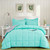 Full/Queen Traditional Microfiber Reversible 3 Piece Comforter Set in Blue/Grey Q280-AQFR4469