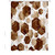 72"W x 84"H Brown White Hexagonal Pattern Polyester Shower Curtain Q280-BRNPSH7284