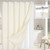 72"W x 84"H Ivory Waffle Textured Shower Curtain Set with Liner Q280-IVQT1984