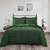 Twin Size Green 3 Piece Microfiber Reversible Comforter Set Q280-GRTW4064