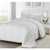 King/Cal King Traditional Microfiber Reversible 3 Piece Comforter Set in White Q280-WHKI4737