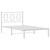 Metal Bed Frame without Mattress with Headboard White 39.4"x78.7 A949-374285
