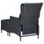  Reclining Patio Chair with Footstool Poly Rattan Dark Gray A949-313303