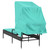  Sun Lounger with Canopy Black Poly Rattan A949-368196