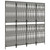 Room Divider 4 Panels Gray Poly Rattan A949-365378