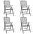  Folding Patio Chairs 4 pcs Expanded Metal Mesh Anthracite A949-317341
