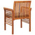  Patio Dining Chairs with Cushions 2 pcs Solid Acacia Wood A949-45970