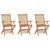  Folding Patio Chairs 3 pcs Solid Teak Wood A949-315444