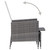  2 Piece Patio Lounge Set with Cushions Poly Rattan Gray A949-310233