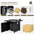 32 Inch Propane Fire Pit Table Square Tabletop with Lava Rocks Cover 50000 BTU-Black B593-NP10464US