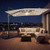 10 FT Cantilever Patio Umbrella with 32 Solar LED Lights and 220 LBS Base-Beige B593-NP13285+NP12183