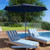 Outdoor Heavy Duty Market Umbrella with Crank Handle and 8 Sturdy Ribs-Navy - Color: Navy D681-NP12130NY