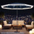 9 Feet Solar Patio Umbrella with 24 LED Lights for Yard-Navy - Color: Navy D681-NP13219NY