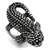 TK933 - High polished (no plating) Stainless Steel Ring with Top Grade Crystal  in Jet A874-TK933