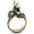 TK2444 - IP Antique Copper Stainless Steel Ring with Epoxy  in Jet A874-TK2444