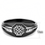 DA282 - IP Black(Ion Plating) Stainless Steel Ring with AAA Grade CZ  in Clear A874-DA282