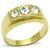 TK119G - IP Gold(Ion Plating) Stainless Steel Ring with Top Grade Crystal  in Clear A874-TK119G