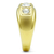 TK119G - IP Gold(Ion Plating) Stainless Steel Ring with Top Grade Crystal  in Clear A874-TK119G