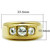 TK119G - IP Gold(Ion Plating) Stainless Steel Ring with Top Grade Crystal  in Clear A874-TK119G