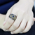 TK3726 - Two-Tone IP Gold (Ion Plating) Stainless Steel Ring with Synthetic Synthetic Glass in Mont A874-TK3726