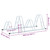  Bicycle Stand for 4 Bikes Floor Freestanding Galvanized Steel A949-4005566