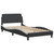 Bed Frame "Dover" Black and White 39.4"x74.8" Faux Leather A949-373271