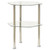  2-Tier Side Table Transparent 15"x15"x19.7" Tempered Glass A949-322790