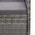  3-Seater Patio Sofa with Cushions Gray Poly Rattan A949-45898