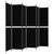  6-Panel Room Divider Black 118.1"x86.6" Fabric A949-350257