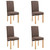  Dining Chairs 4 pcs Brown Fabric A949-249274