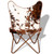  Butterfly Chair Brown and White Real Cowhide Leather A949-243696
