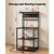 Kitchen Bakers Rack, 4.6ft Power Cable Bakers Rack with Power Outlet, Kitchen Stand with X-Shaped S E415-LSHBJ236INCHMB6EE001V1
