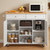 Kitchen Island Cart with Storage, 45.67 in Wide Mobile Rolling Storage Island on Swivel Wheels, wit E415-CFD2C2M11MKZCUF36001V0