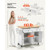 Kitchen Island Cart with Storage, 43.7 in Wide Mobile Rolling Storage Island on Swivel Wheels, with E415-CFD2C4M09MBKTJ2XE001V0