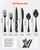 48-Piece Black Silverware Set with Steak Knives, Food-Grade Stainless Steel Flatware Utensils for 8 E415-430BXGCJTZ48VZ5X8V0