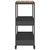  Bar Cart 3-Tier Black Poly Rattan and Solid Wood Acacia A949-368723