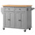 Kitchen Island Cart with Storage, 43.7 in Wide Mobile Rolling Storage Island on Swivel Wheels, with E415-CFD2C4M09MBKG6IIO001V0