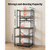 Kitchen Bakers Rack, 23.6 inch Width Bakers Rack, Kitchen Stand with X-Shaped Support Bar, 12 S-Sha E415-LSHBJ236INCH04G6M001V0