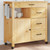  Kitchen Trolley MONZA 33.1"x15.7"x34.8" Solid Wood Pine A949-376109