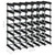  Wine Rack for 42 Bottles Black Solid Pine Wood A949-325915
