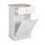 Trash Can Cabinet in White Wood Finish - Accommodates 10-Gallon Trash Bin Q280-WAMWLCT729581753