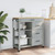  Kitchen Trolley MONZA 33.1"x15.7"x34.8" Solid Wood Pine A949-376113
