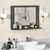 Rectangular 23 x 17 inch Bathroom Mirror with Storage Shelf in Grey Wood Finish Q280-GRBWMS4952873