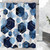 72"W x 84"H Blue White Hexagon Geometric Pattern Polyester Shower Curtain Q280-ABGPSH7284