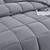 King Size Grey 3 Piece Microfiber Reversible Comforter Set Q280-KIGE3752