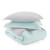 Full/Queen size 3-Piece Microfiber Reversible Comforter Set Aqua Blue and Grey Q280-GRTR5677
